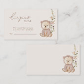 Teddy Bear Baby Duschkabine Windelwanne Begleitkarte (Vorne/Hinten)