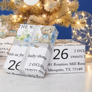 Teddy Bear Baby Duschpapier Geschenkpapier