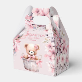 Teddy Bear Baby Girl Pink Blume Party Elegant Geschenkschachtel