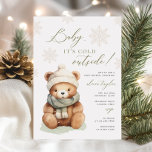 Teddy Bear Baby ist kalte Außendusche Einladung<br><div class="desc">Dieses Design zeichnet sich durch einen niedlichen Teddybär und subtile Schneeflocken aus. Farbpalette: Salbei grün,  Beige und Elfenbein. Die Babydusche "Baby it's Cold Outside" zum Thema "Baby it's Cold Outside" ist perfekt für die Winterzeit.</div>