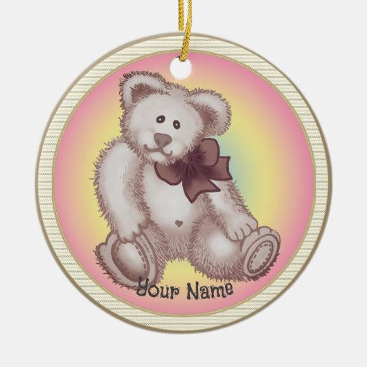 Teddy Bear Baby Keramik Ornament (Vorne)