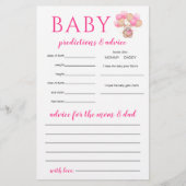 Teddy Bear Baby Predictions Game Flyer (Vorne)