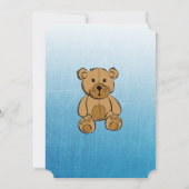 Teddy Bear Baby Shoes Kinderdusche Einladungen (Rückseite)