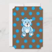 Teddy Bear Baby Shoes Kinderdusche Einladungen (Rückseite)