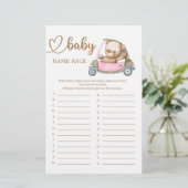 Teddy Bear Baby Shooter Baby Name Race Game (Stehend Vorderseite)