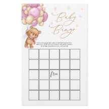 Teddy Bear Baby Shooter Bingo Game
