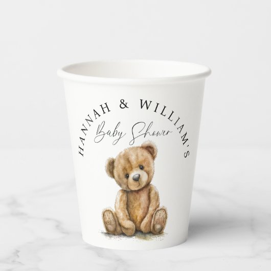 Teddy Bear Baby Shooter Papiertasse Pappbecher (Vorderseite)