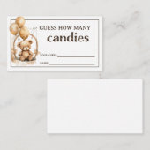 Teddy Bear Baby Shooting Game Begleitkarte (Vorne/Hinten)