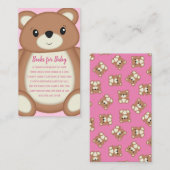 Teddy Bear Baby Showbuchanfrage Begleitkarte (Vorne/Hinten)