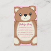 Teddy Bear Baby Showbuchanfrage Begleitkarte (Vorderseite)