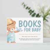 Teddy Bear Baby Showbuchkarte Einladung (Stehend Vorderseite)