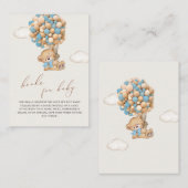 Teddy Bear Baby Showcard Buchungsanfrage Begleitkarte (Vorne/Hinten)