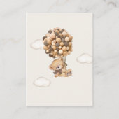 Teddy Bear Baby Showcard Buchungsanfrage Begleitkarte (Rückseite)