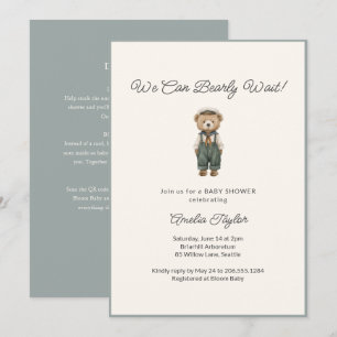 Teddy Bear Baby Shower All in One Bearly Wait Salb Einladung