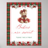 Teddy Bear Baby Shower Babys sind Süßes Poster (Vorne)