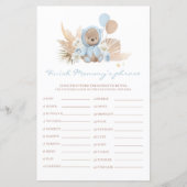 Teddy Bear Baby Shower beendet Mommy's Phrase Game (Vorderseite)