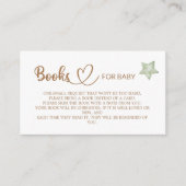 Teddy Bear Baby Shower Books für das Baby Enclosur Begleitkarte (Vorderseite)