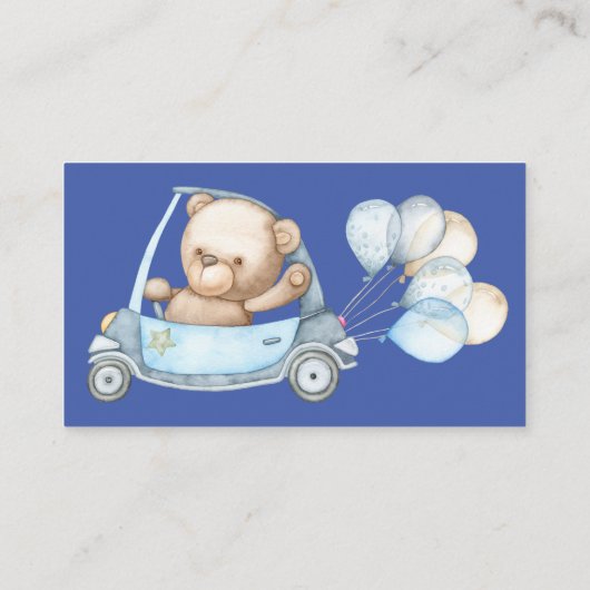 Teddy Bear Baby Shower Books für das Baby Enclosur Begleitkarte (Rückseite)