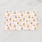 Teddy Bear Baby Shower Boy | Cute Blue Bear  Begleitkarte (Rückseite)