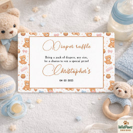 Teddy Bear Baby Shower Boy | Cute Blue Bear  Begleitkarte