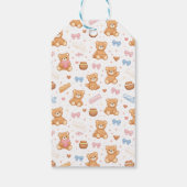 Teddy Bear Baby Shower Boy | Cute Blue Bear Geschenkanhänger (Rückseite)