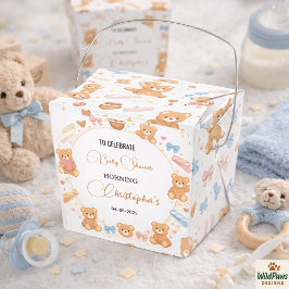 Teddy Bear Baby Shower Boy | Cute Blue Bear Geschenkschachtel