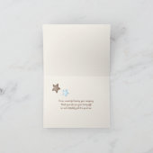 Teddy Bear Baby Shower Boy Dankeskarte (Innenseite)