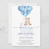 Teddy Bear Baby Shower Boy Einladung (Vorderseite)