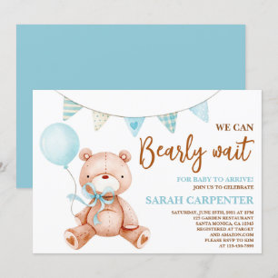 Teddy Bear Baby Shower Boy Einladung