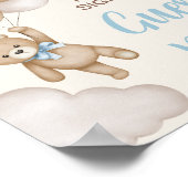 Teddy Bear Baby Shower Boy Gästebuch (Ecke)