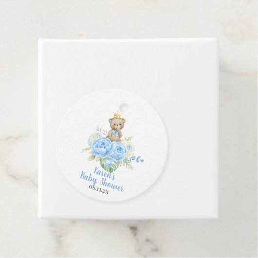 Teddy Bear Baby Shower Boy Geschenkanhänger (Beispiel)