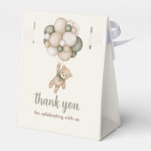 Teddy Bear Baby Shower Boy Geschenkschachtel (Rückseite)