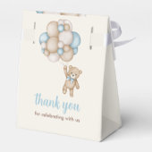 Teddy Bear Baby Shower Boy Geschenkschachtel (Rückseite)