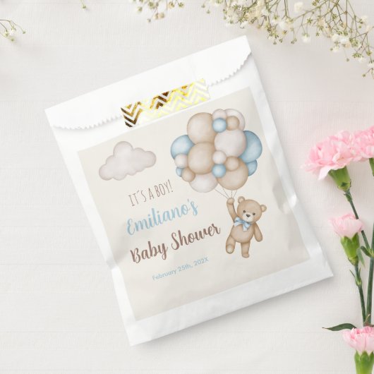 Teddy Bear Baby Shower Boy Geschenktütchen (Versiegelt)