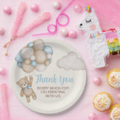 Teddy Bear Baby Shower Boy Pappteller (Party)