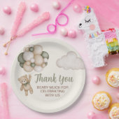 Teddy Bear Baby Shower Boy Pappteller (Party)