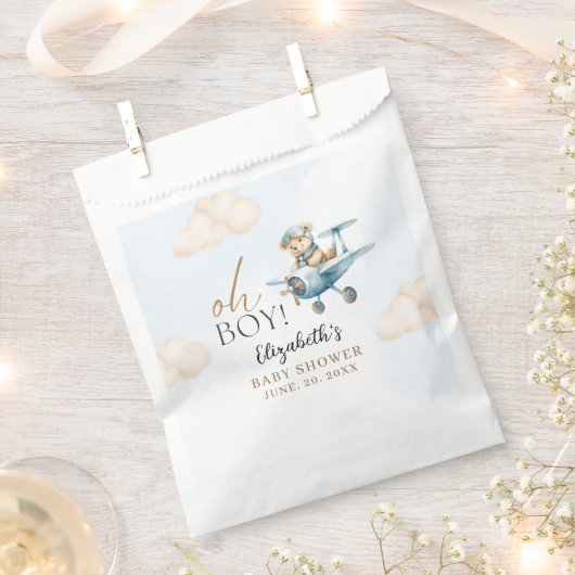 Teddy Bear Baby Shower Boy party Geschenktütchen (Ausgeschnitten)