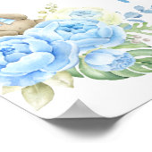 Teddy Bear Baby Shower Boy Schnuller Hunt Poster (Ecke)