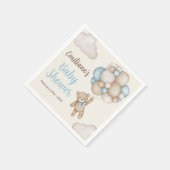 Teddy Bear Baby Shower Boy Serviette (Ecke)