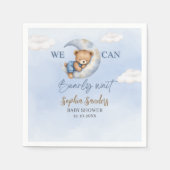 Teddy Bear Baby shower boy Serviette (Vorderseite)