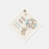 Teddy Bear Baby Shower Boy Spanisch Serviette (Ecke)