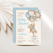 Teddy Bear Baby Shower Boy Spanische Einladung