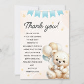 Teddy Bear Baby Shower" Dankeskarte (Vorderseite)