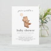 Teddy Bear Baby Shower Einladung (Stehend Vorderseite)