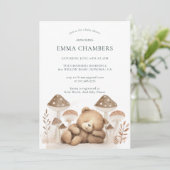 Teddy Bear Baby Shower Einladung (Stehend Vorderseite)