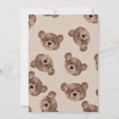 Teddy Bear Baby Shower Einladung (Rückseite)