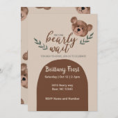 Teddy Bear Baby Shower Einladung (Vorne/Hinten)