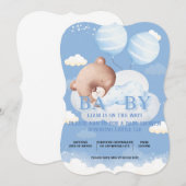 TEDDY BEAR BABY SHOWER EINLADUNG (Vorne/Hinten)