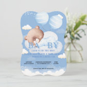 TEDDY BEAR BABY SHOWER EINLADUNG (Stehend Vorderseite)