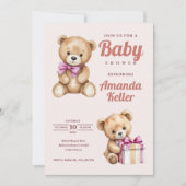 Teddy Bear Baby Shower Einladung (Vorderseite)